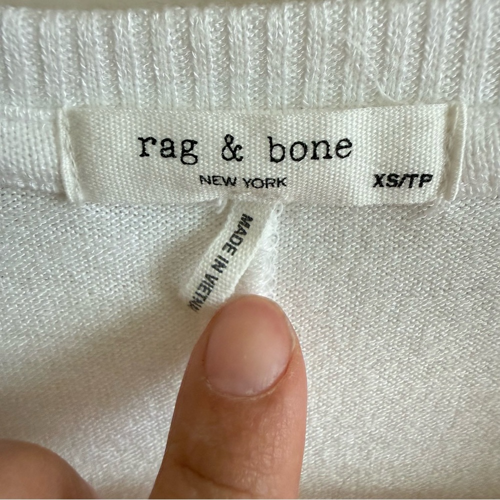 Rag & Bone White V-Neck Women's Top Size XS - Picture 8 of 12